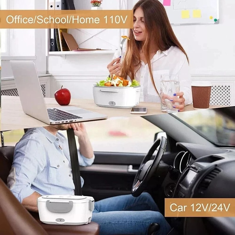 Cordless Electric Lunch Box For Adults Rechargeable Heated Food Warmer Leakproof Portable For Off 6