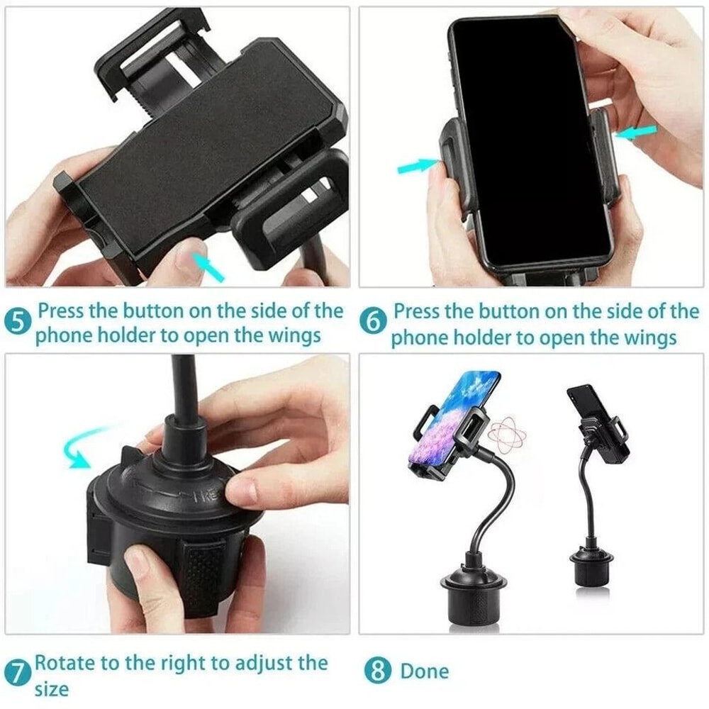 Universal Car Mount Holder For Cell Phones Adjustable Gooseneck Cup Holder Cradle 1
