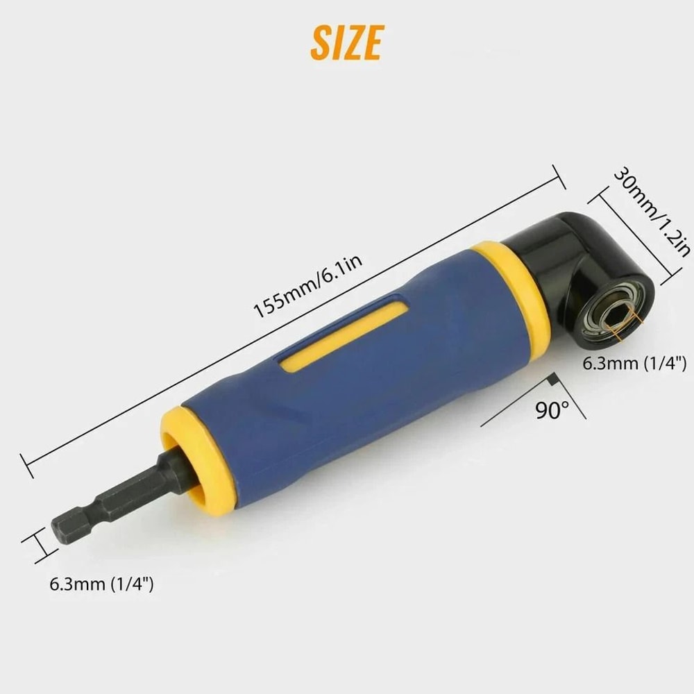 Right Angle Extension Screwdriver Adapter Steel Drill Attachment 3