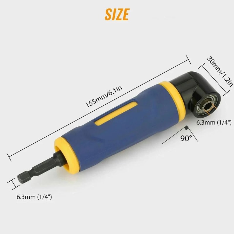 Right Angle Extension Screwdriver Adapter Steel Drill Attachment 3