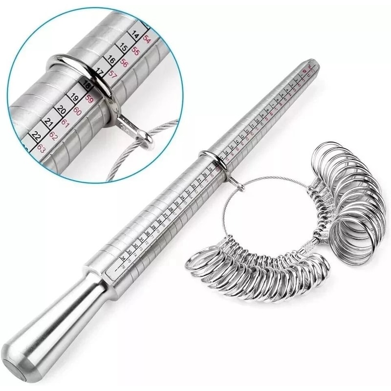 Metal Ring Sizer Mandrel Precise Finger Sizing Tool For Jewelry Making And Repairs Includes Ring G 6