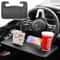 Car Steering Wheel Tray Desk DualSided Work Snack Holder For Laptop Drinks Food 0