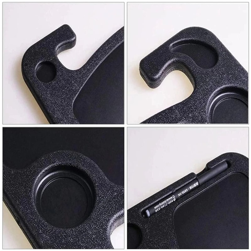 Car Steering Wheel Tray Desk DualSided Work Snack Holder For Laptop Drinks Food 6