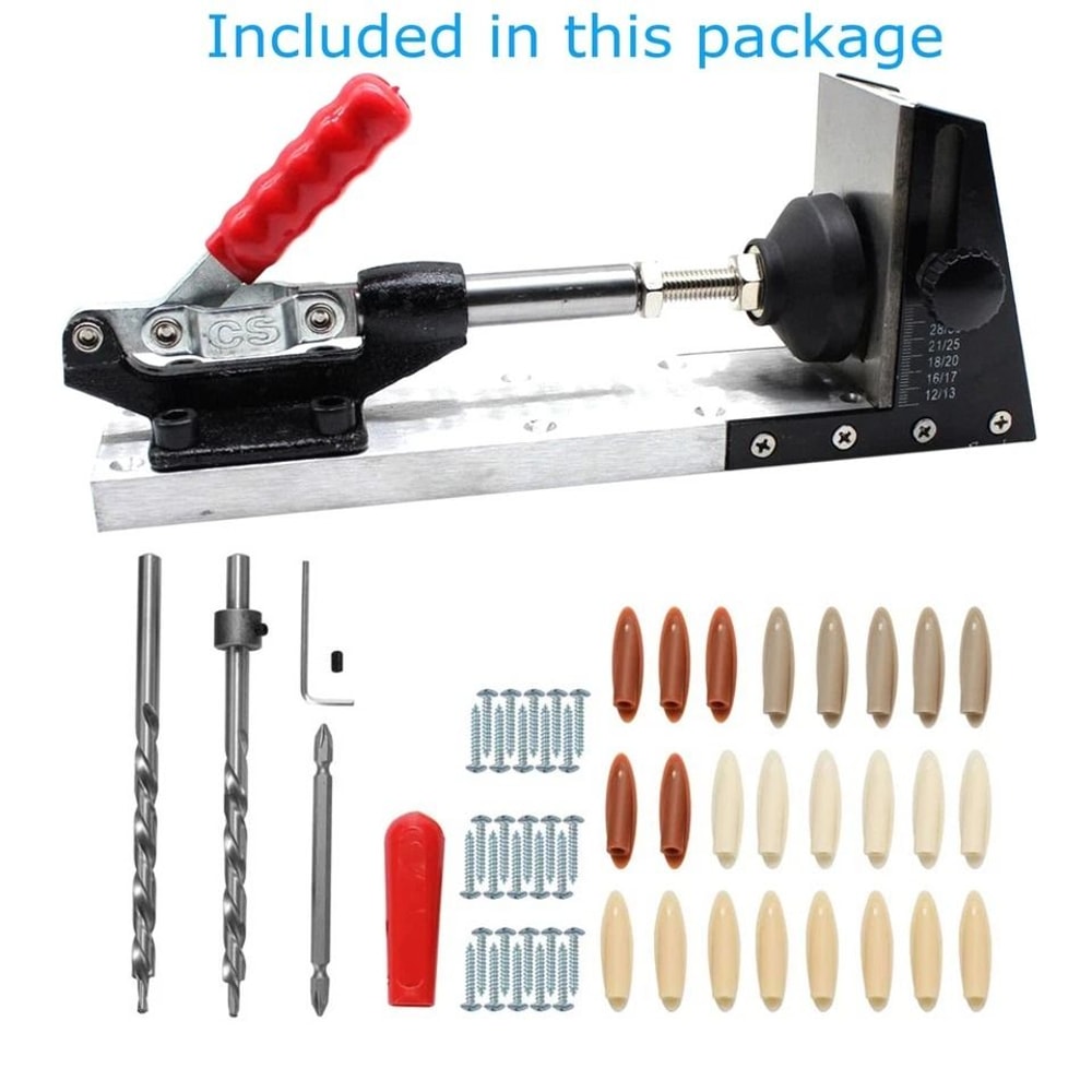 Pocket Hole Drill Jig System For Quick Woodworking Joinery 6