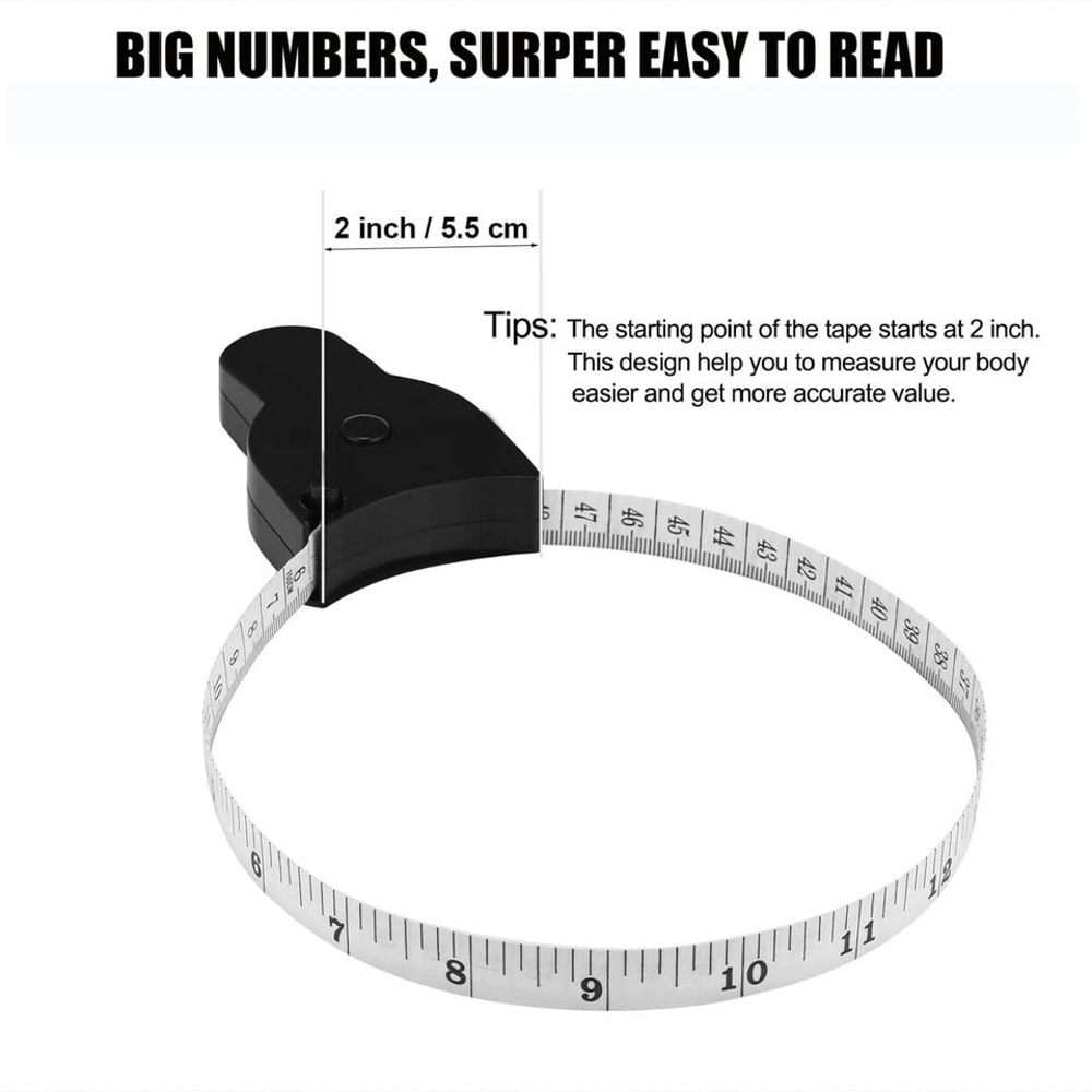 Automatic Telescopic Body Measuring Tape Accurate Portable Waist Arm Leg Body Measurement Tool 6