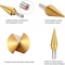 Titanium Coated Step Drill Bit Set HighSpeed Steel For Metal Wood Plastic 2