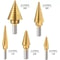 Titanium Coated Step Drill Bit Set HighSpeed Steel For Metal Wood Plastic 5