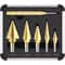 Titanium Coated Step Drill Bit Set HighSpeed Steel For Metal Wood Plastic 6