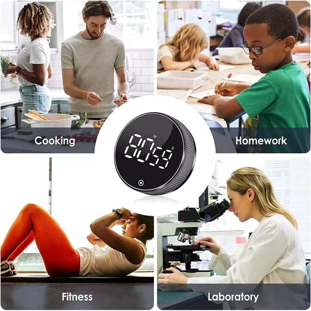 Large LCD Digital Kitchen Timer Loud Alarm Magnetic Back Countdown Up Function 8