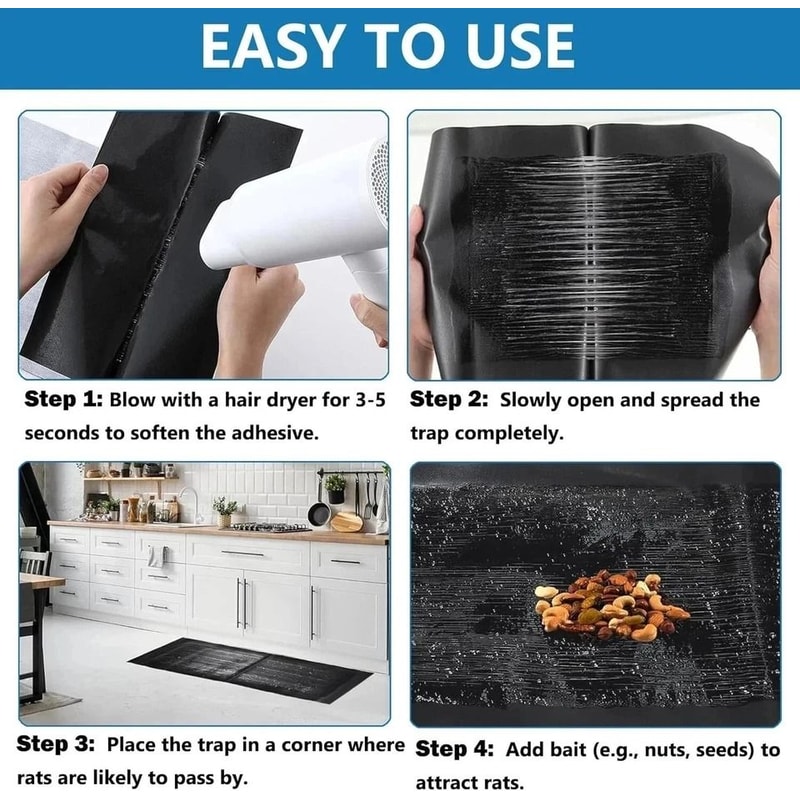 Large Mouse Glue Traps Rodent Catcher Super Sticky Rat Board Indoor Use 7