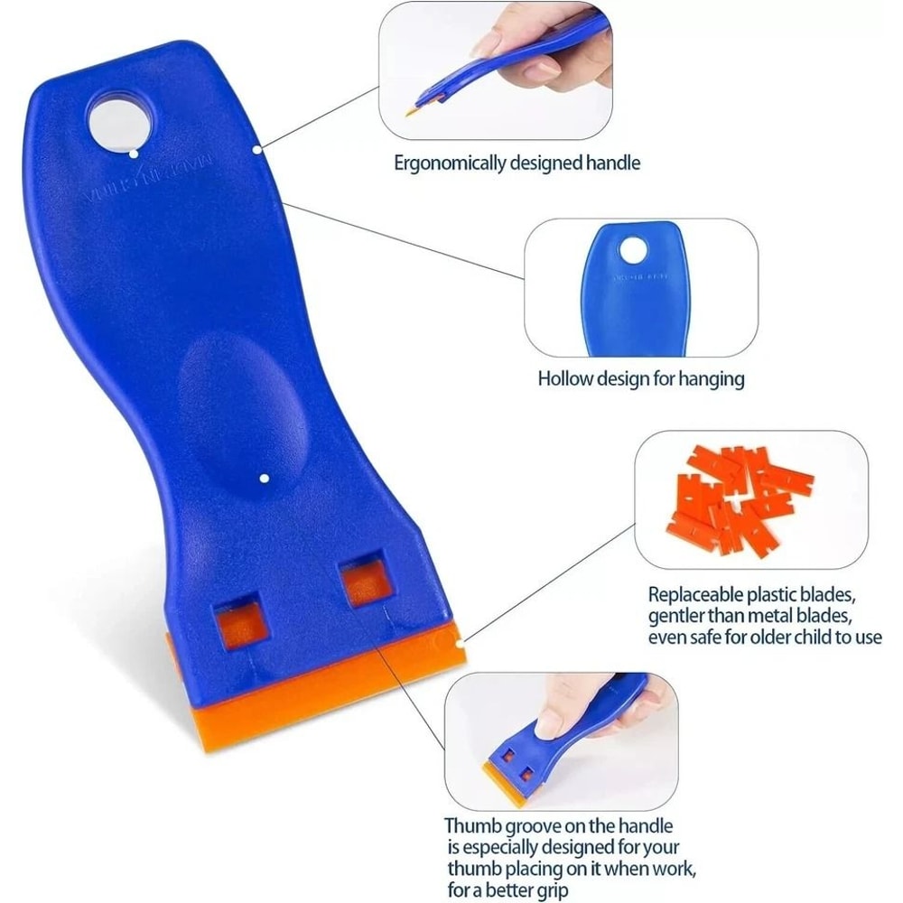 Plastic Razor Blade Scraper Tool Ergonomic Design For Safe And Effective Scraping 5