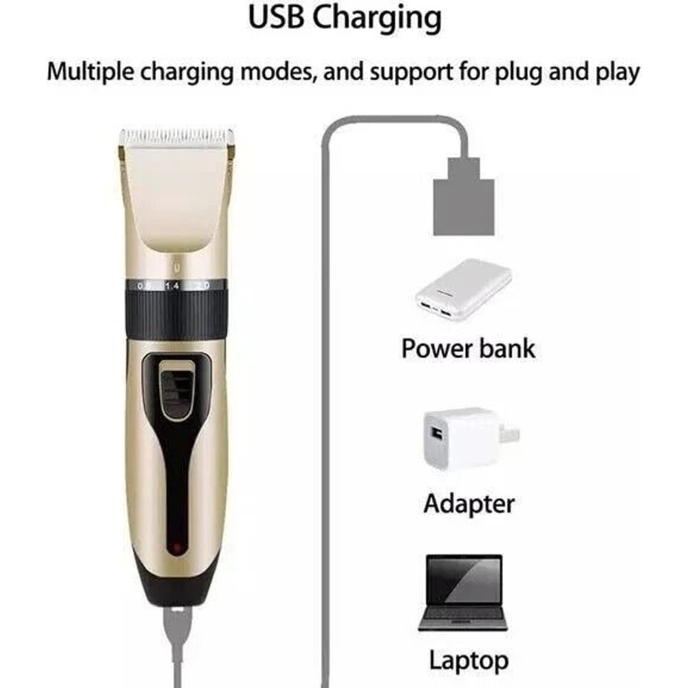 Dog Cat Grooming Kit Cordless Rechargeable Hair Clipper Trimmer Set For Pets 2