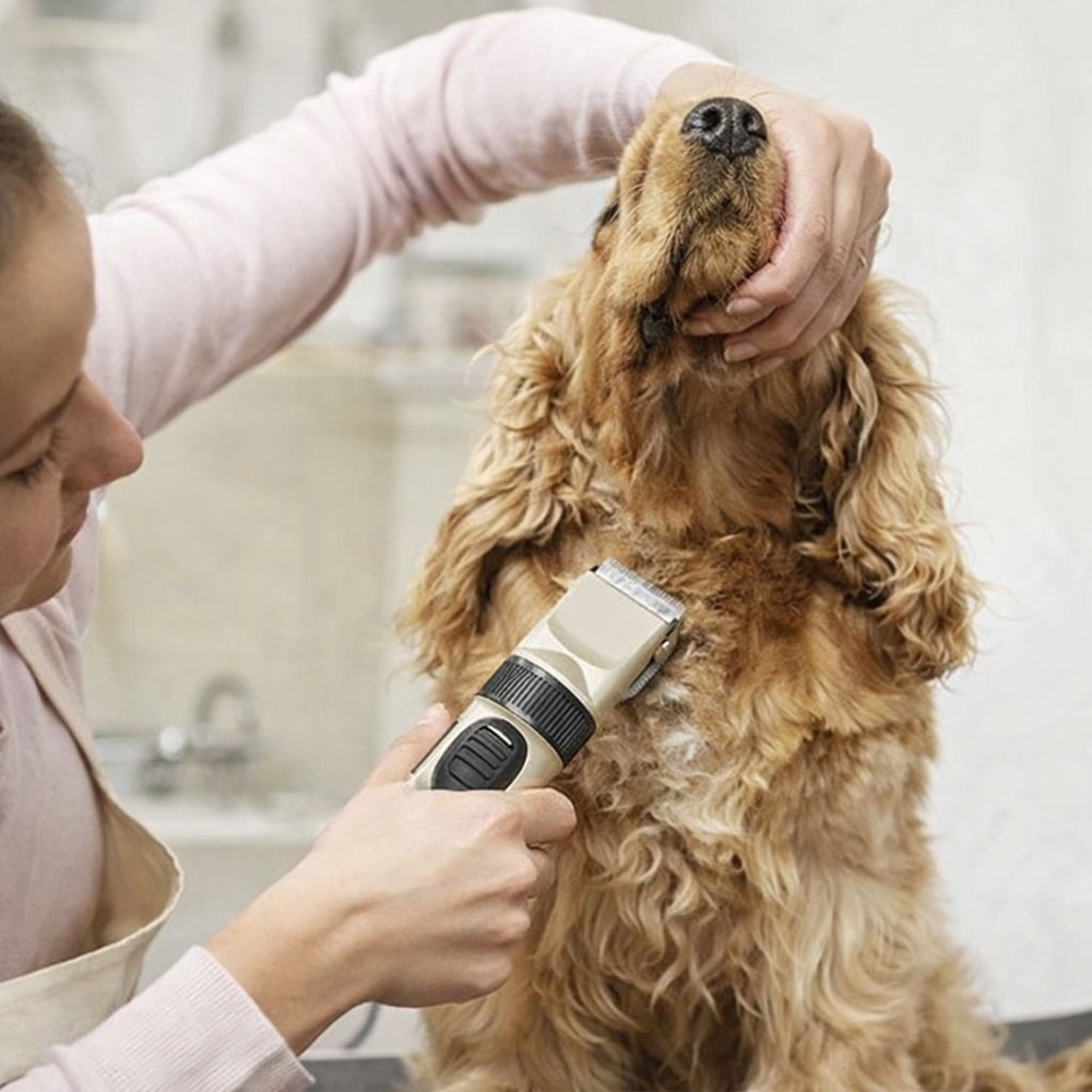 Dog Cat Grooming Kit Cordless Rechargeable Hair Clipper Trimmer Set For Pets 0