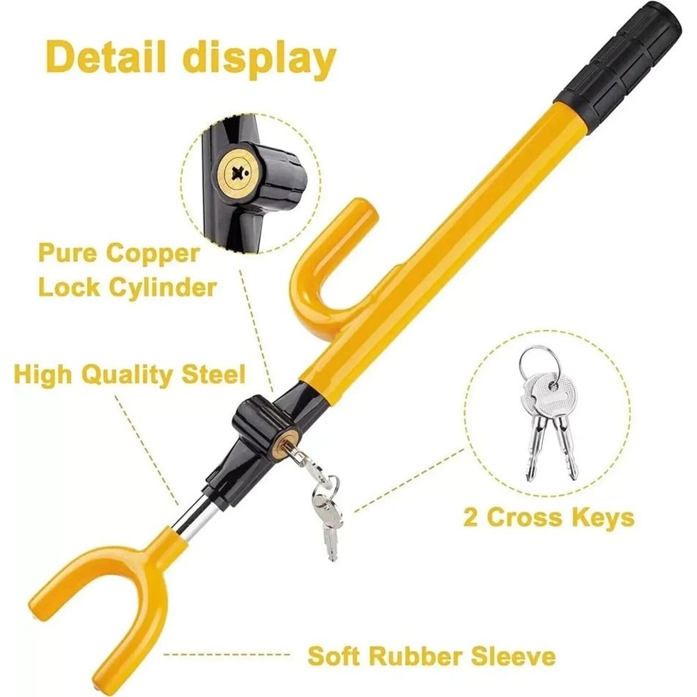 Universal Steering Wheel Lock For Car Van Truck AntiTheft Protection 5