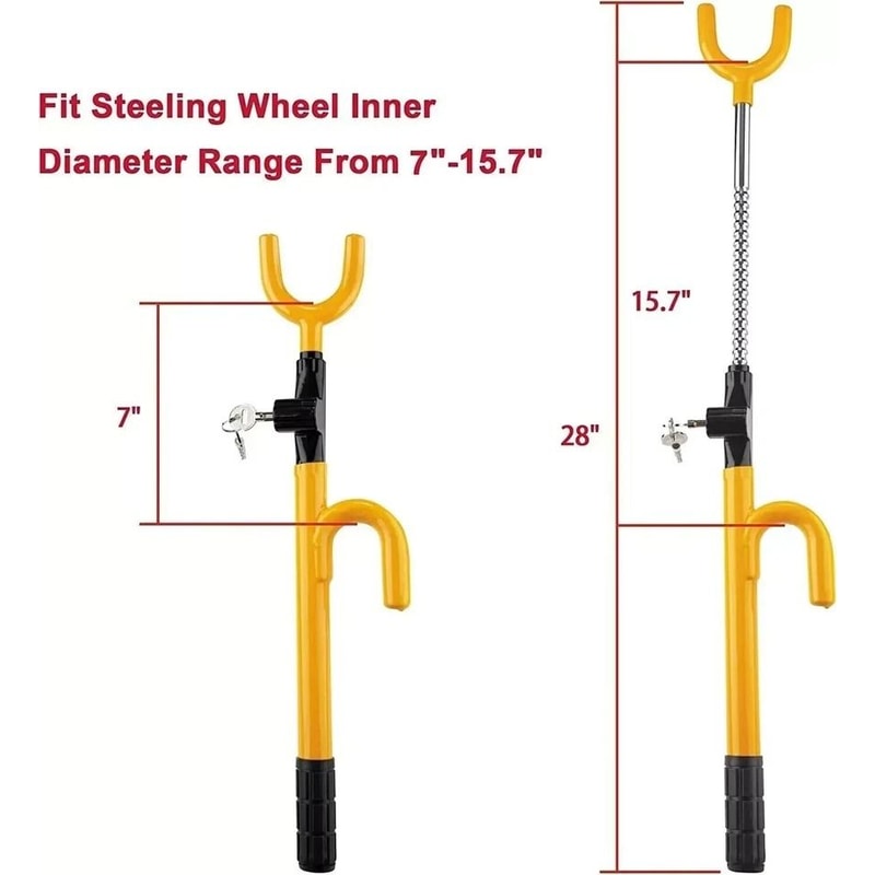 Universal Steering Wheel Lock For Car Van Truck AntiTheft Protection 3