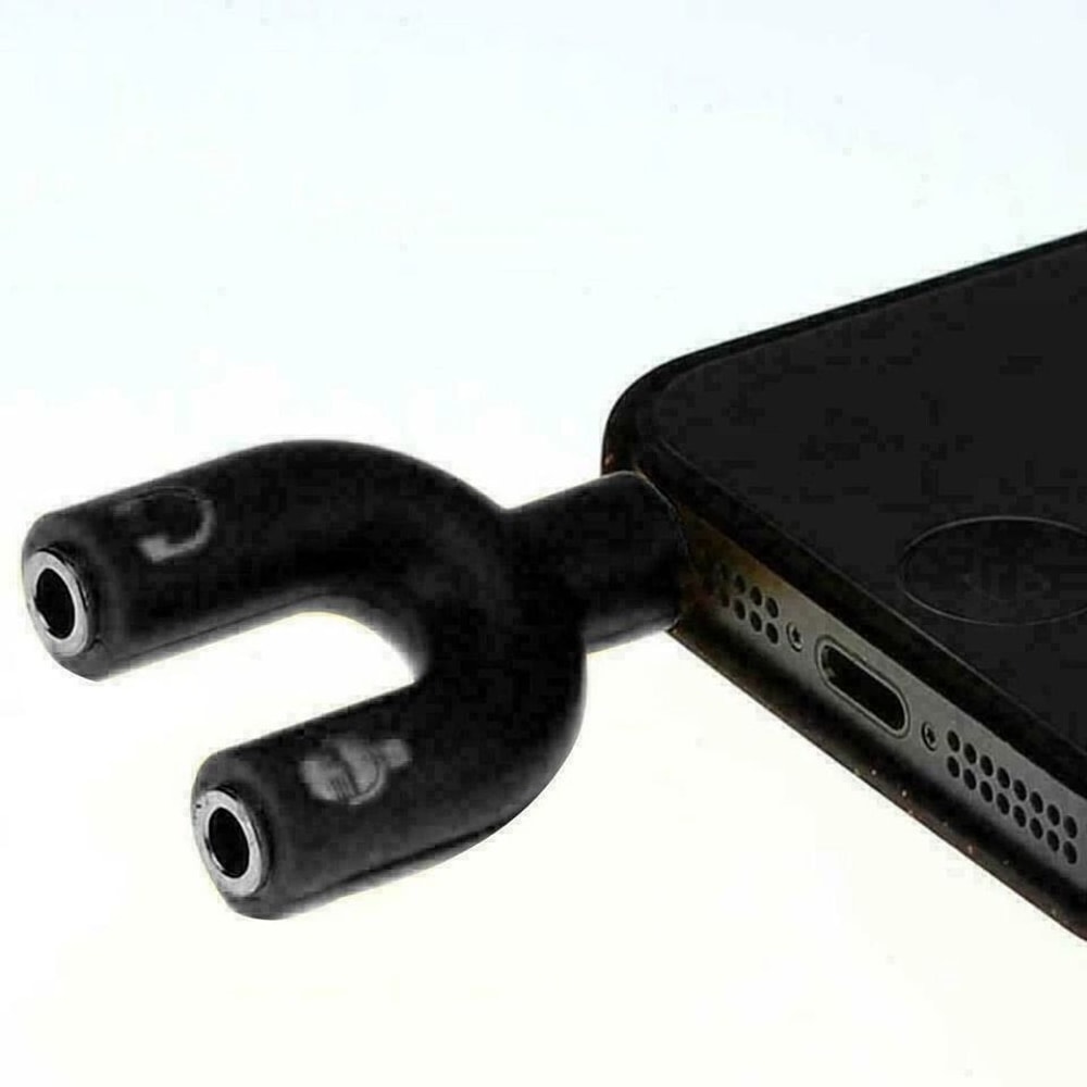 Stereo Audio Male To 2 Female Headphone Splitter Cable Adapter 0