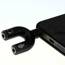 stereo audio male to 2 female headphone splitter cable adapter