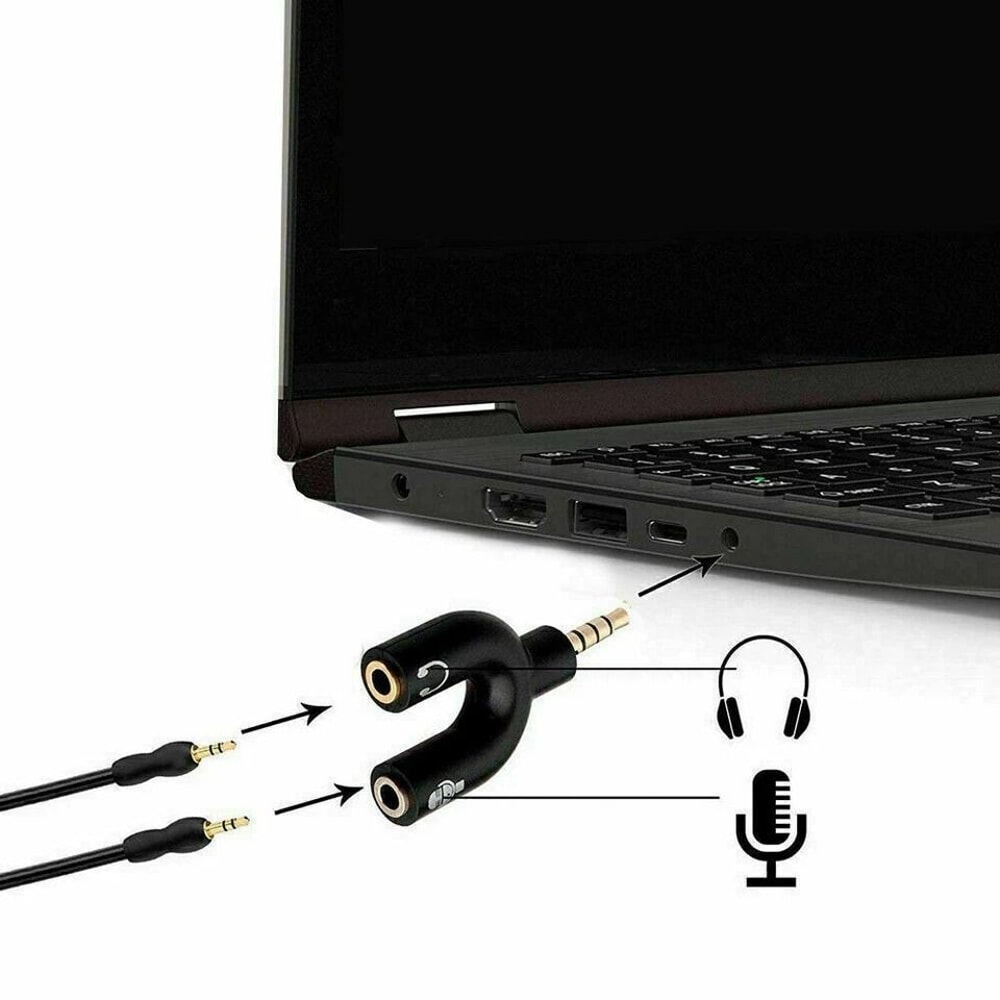 Stereo Audio Male To 2 Female Headphone Splitter Cable Adapter 2