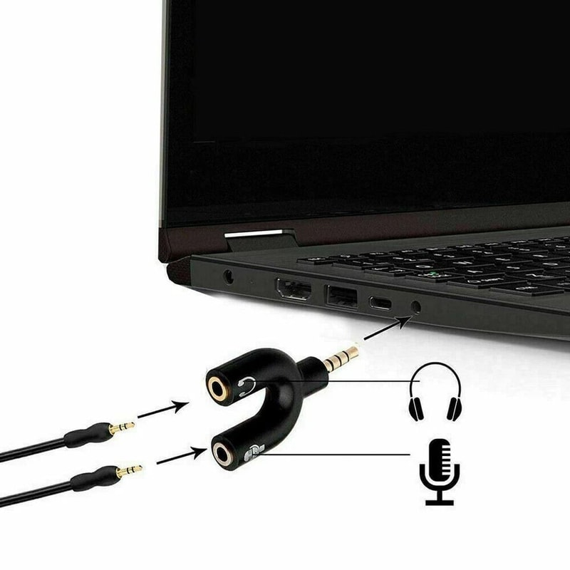 Stereo Audio Male To 2 Female Headphone Splitter Cable Adapter 2