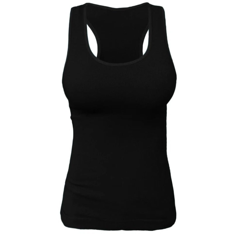 Womens Ribbed Racerback Tank Top Fitted Camisole For Exercise Layering 3