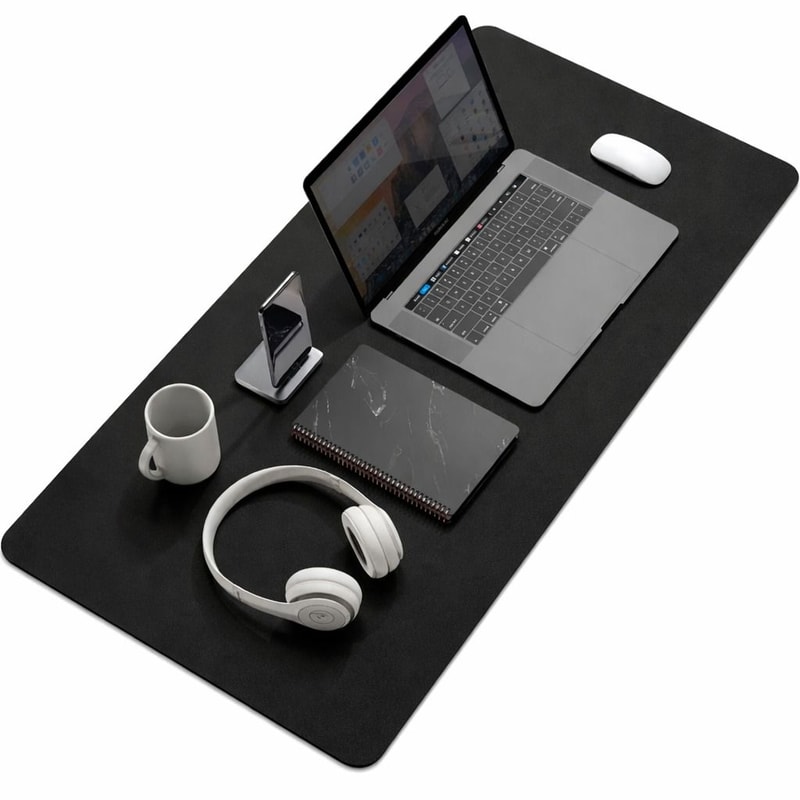Waterproof PU Leather Computer Desk Pad Office Desk Mat Mouse Pad 0
