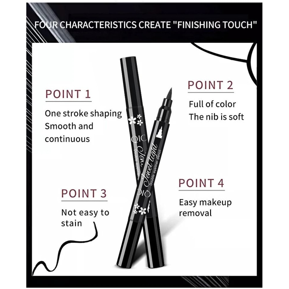 Winged Eyeliner Stamp Waterproof Liquid Eyeliner Pen Long Lasting Smudge Proof Design For Effortles