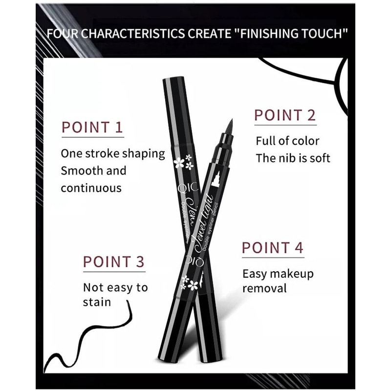 Winged Eyeliner Stamp Waterproof Liquid Eyeliner Pen Long Lasting Smudge Proof Design For Effortles