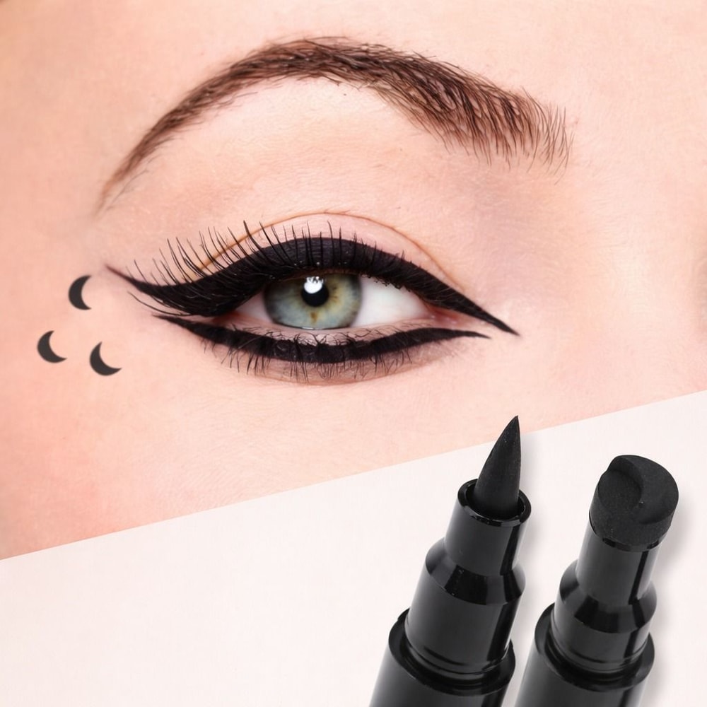 Winged Eyeliner Stamp Waterproof Liquid Eyeliner Pen Long Lasting Smudge Proof Design For Effortles 0