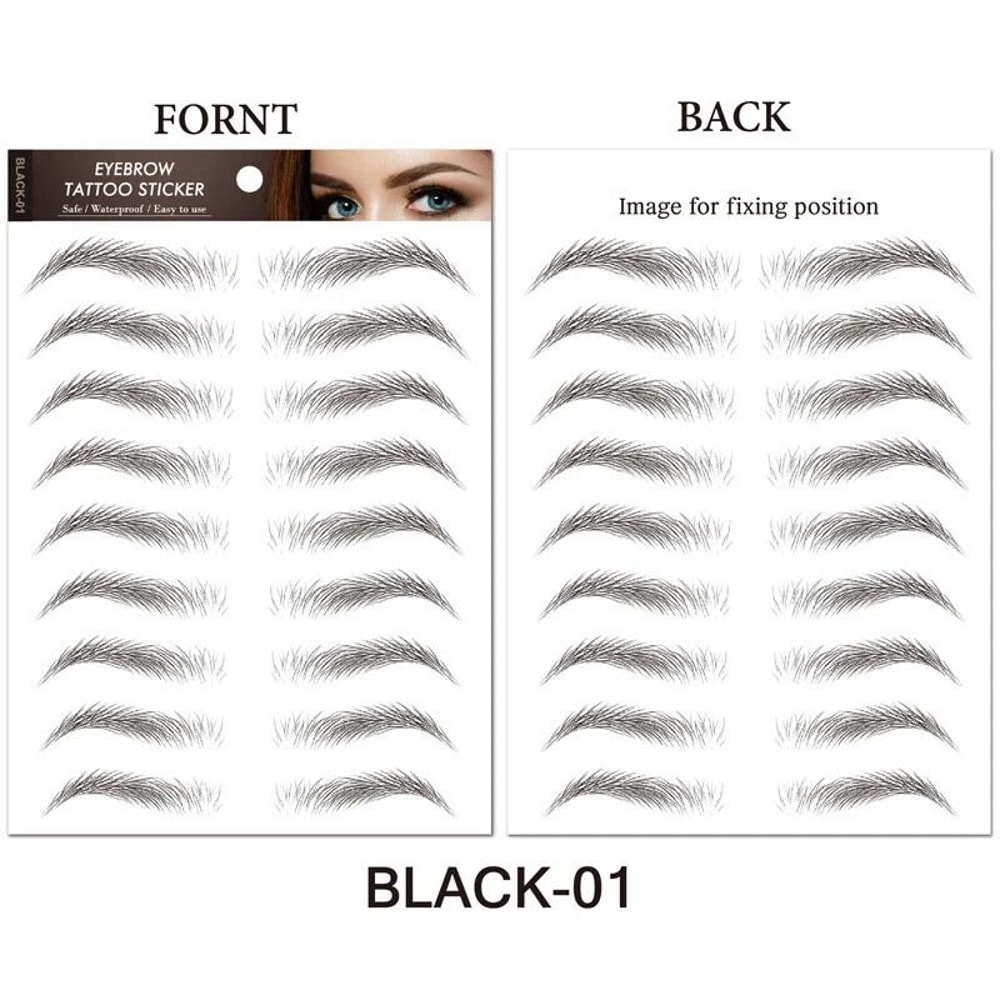 Brow Liner Sticker Bionic Tattoo Eyebrow Stamp Waterproof Long Lasting Eyebrow Solution 4