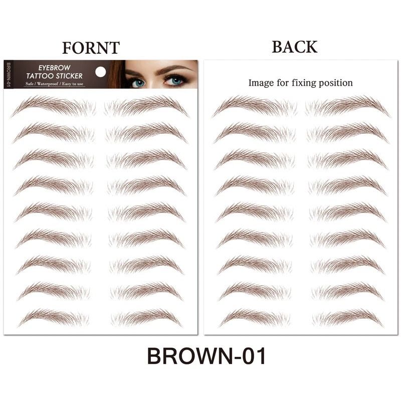 Brow Liner Sticker Bionic Tattoo Eyebrow Stamp Waterproof Long Lasting Eyebrow Solution 9