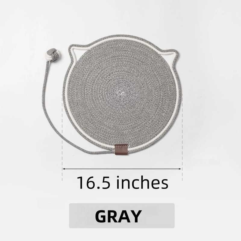 Cat Scratching Post Pad Mat With Ball Toy Round NonSlip Circular Scratcher For Cats 3