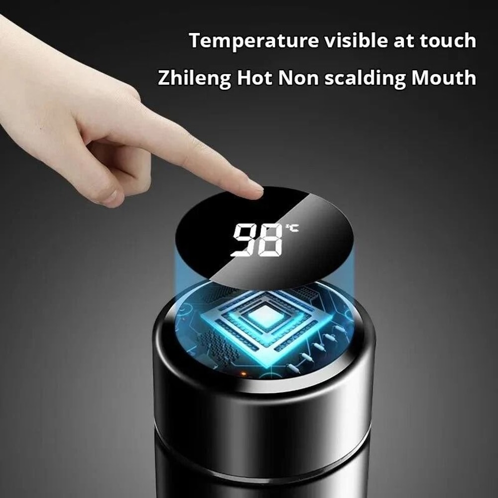 Smart Thermo Coffee Sports Water Bottle With Temperature Display Hot Cold Beverage Container 5