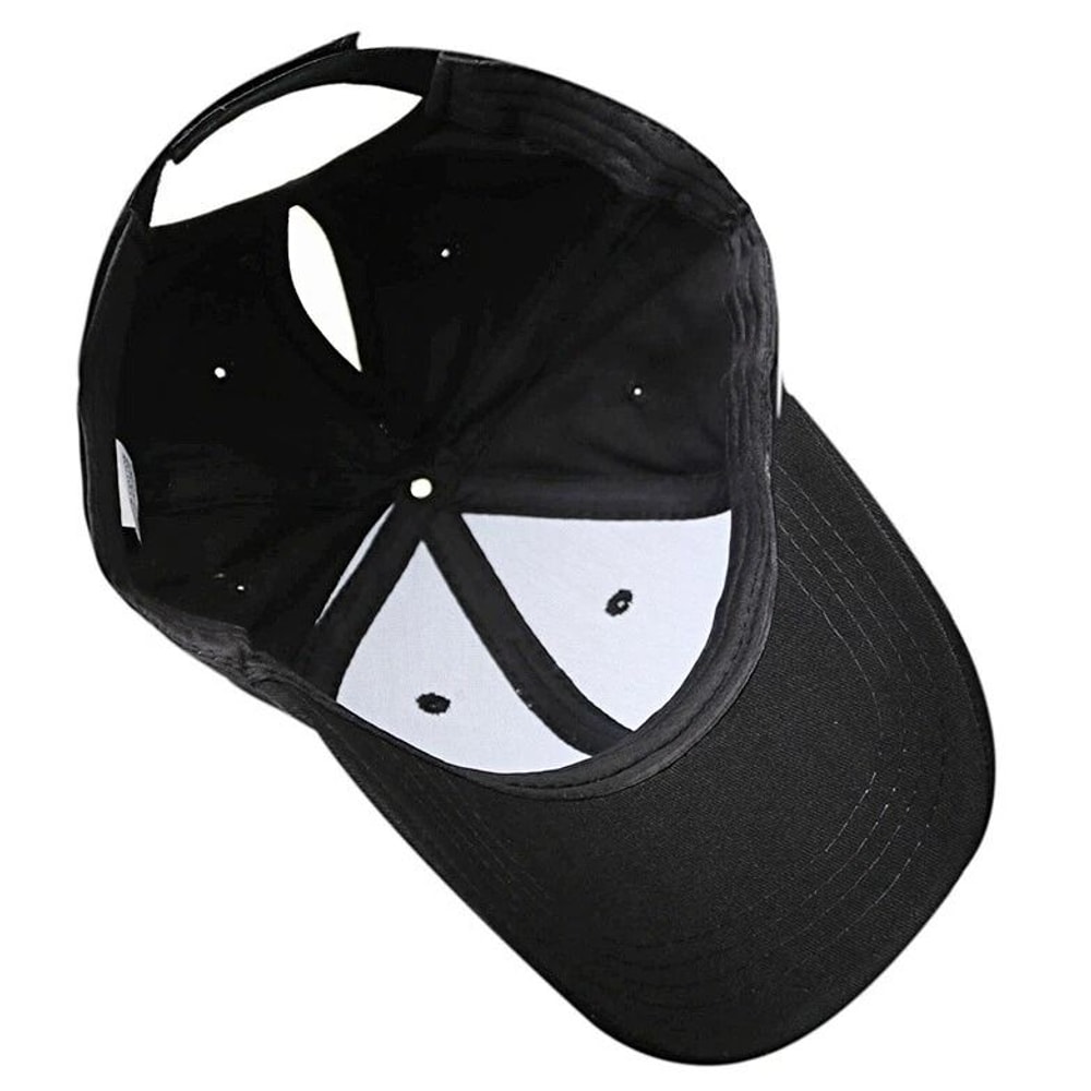 Solid Color Ponytail Baseball Cap Cotton Polo Style Adjustable Cap For Women 2