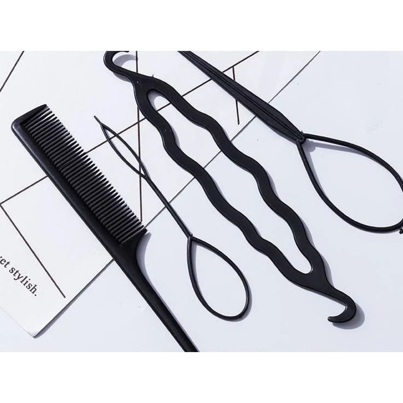 Hair Styling Tools Set French Braid Topsy Tail Clip DIY Bun Maker Tool For Effortless Hair Styling 0