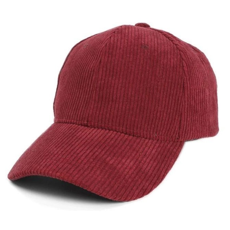Corduroy Baseball Cap Adjustable Classic Dad Hat With Soft Plain Design For Comfort 0