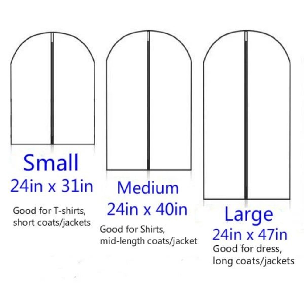 Dustproof Garment Storage Bag Set Protective Suit Jacket Cover For Travel Closet 2