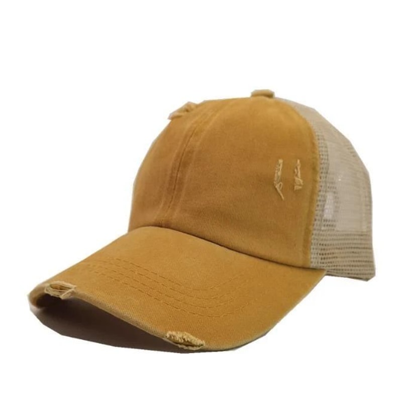 Breathable Pony Tail Baseball Cap Adjustable Mesh Ponytail Hat For Women 2