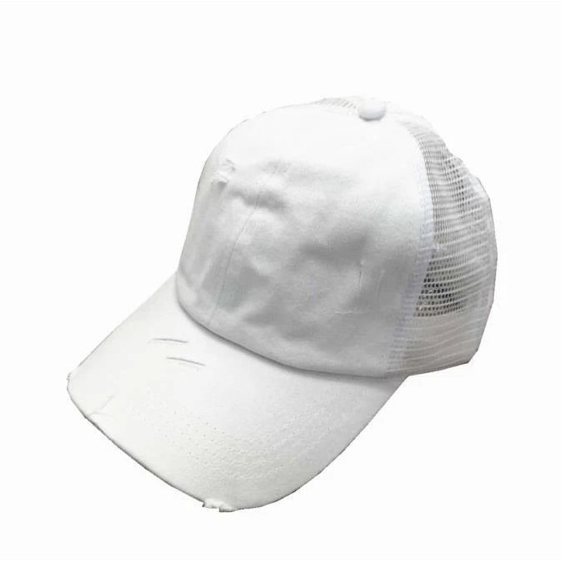 Breathable Pony Tail Baseball Cap Adjustable Mesh Ponytail Hat For Women 1