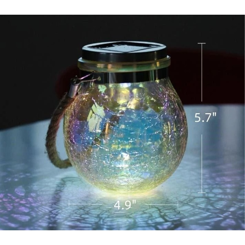 Retro Solar Lantern Outdoor Hanging Waterproof Garden LED Light 3