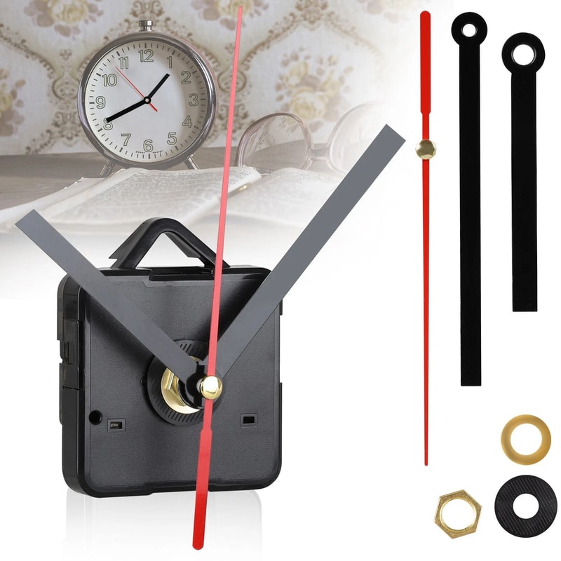Silent Clock Movement Replacement Kit For DIY Wall Clock Repair With Hands 7