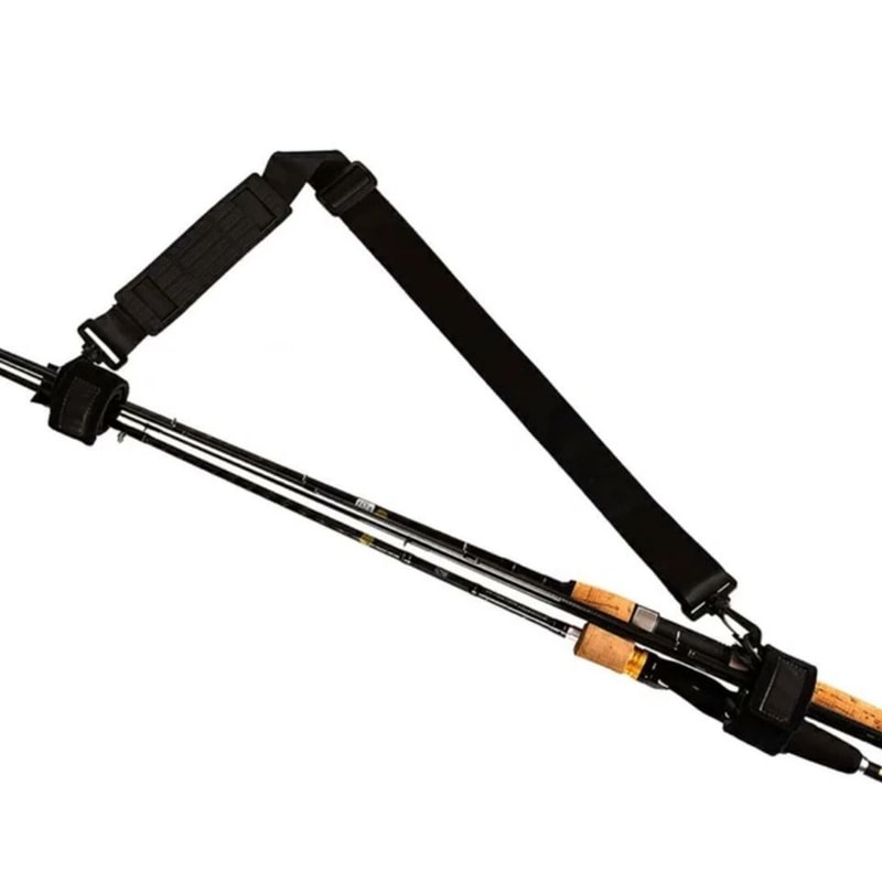 Adjustable Fishing Rod Carrier Strap Shoulder Belt Tackle Holder For Easy Travel 1