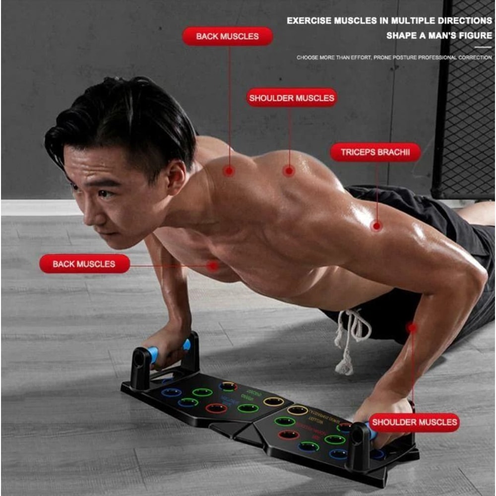 Push Up Board System Portable Home Gym Workout Trainer 5