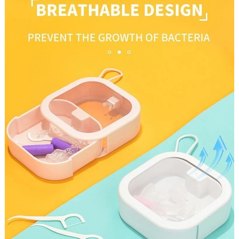 Orthodontic Retainer Holder Storage Box For Dentures And Mouthguard Protection 1