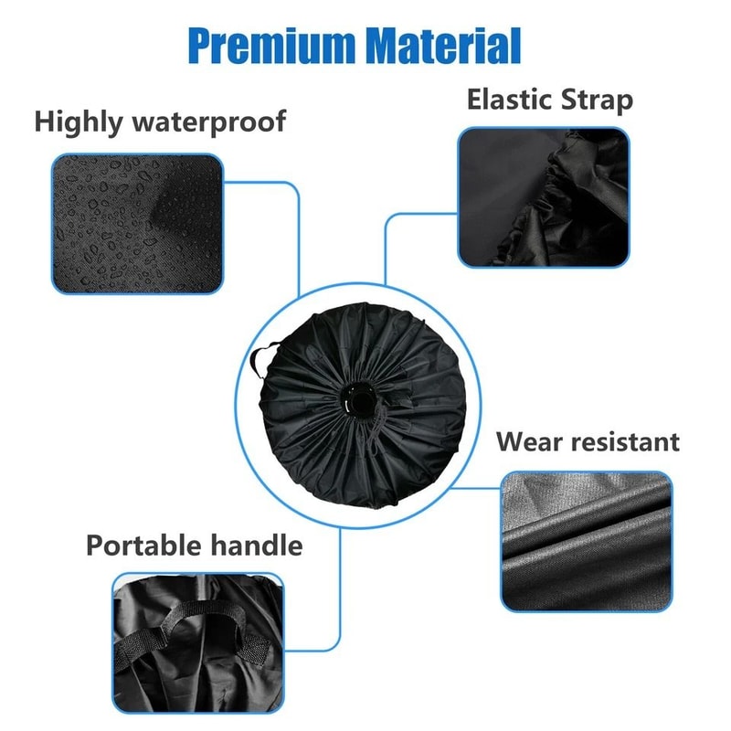 Spare Tire Cover For Trailer Car Protector Against Sun Rain Weather 4