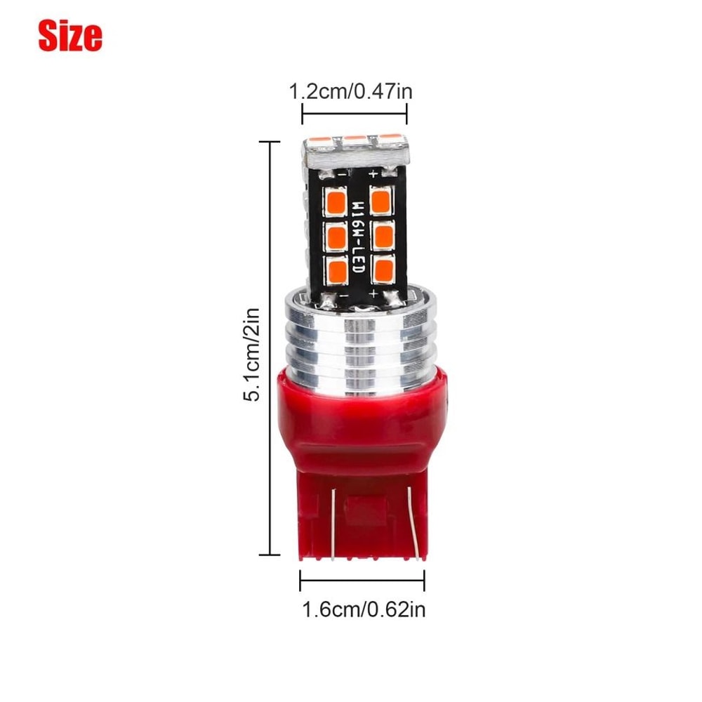 LED Red Strobe Flash Brake Stop Tail Parking Light Bulbs 0