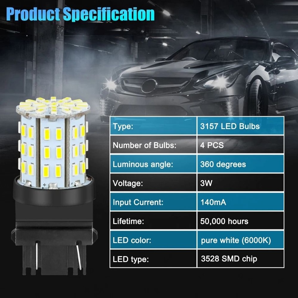 Reverse Brake Tail Light Bulbs DRL Stop Turn Signal Bulb Replacement 1