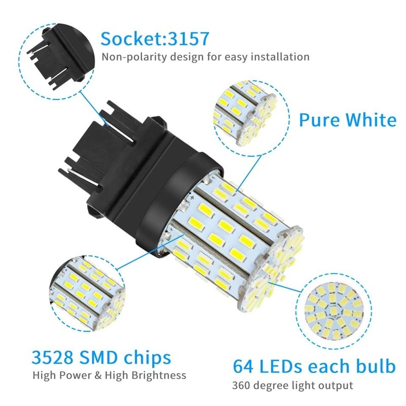 Reverse Brake Tail Light Bulbs DRL Stop Turn Signal Bulb Replacement 5