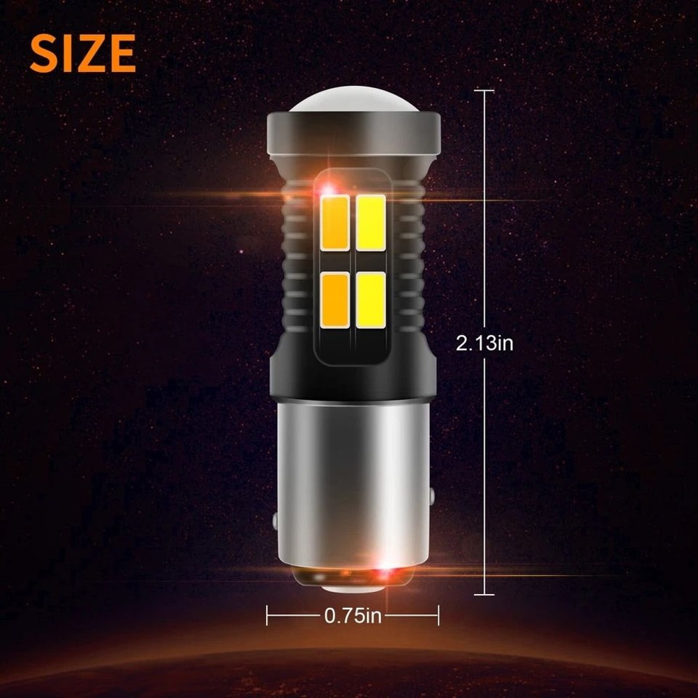 LED DRL Switchback Turn Signal Bulbs Parking Light Indicators For Vehicles 3