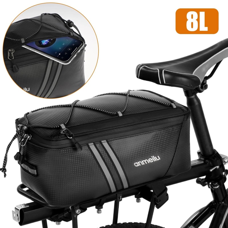 Waterproof Bicycle Rear Rack Seat Bag Cycling Storage Pouch For Bike Trunk Pannier 6