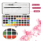 Professional Watercolor Paint Set With Brushes Water Brush Mixing Dishes 6